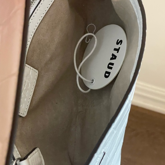 Staud White Croc Tommy Bag - Picture 8 of 8